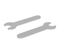 Clé à molette 2 pièces argentée 10 mm en fer robuste pour vissage et desserrage écrou boulon, compatible visseuse électrique et outil mécanique atelier garage