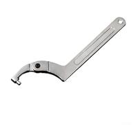 Clé à molette à tête ronde pour boulon en acier au chrome vanadium forgé, tête mobile, adaptée pour amortisseur d'eau, compteur d'eau, mécanique (51-121 mm)