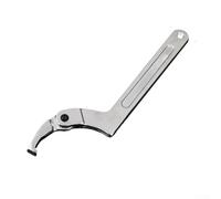 Clé à molette avec tête carrée pour boulon, acier au chrome vanadium forgé avec tête mobile pour application sur écrous ronds (51-121 mm)