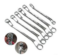 Clé à molette décalée métrique à double extrémité avec poignées coudées à 45 degrés et finition chromée résistante à la rouille pour une durabilité accrue (13 x 16 mm)