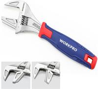 Clé à Molette et Pince Multiprise 2 en 1 en Cr-V WORKPRO, avec Grande Ouverture 42 mm et Poignée Bi-Matière, Longeur 200mm