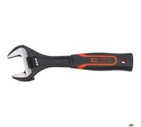 KS Tools - Clé à molette 577.0201 manche bi-matière 8'' L.200 mm en chrome Vanadium tête brunie