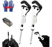 Clé à molette Micro Stubby, clé micro auto-ajustable, clé multifonction portable, clé à étau à tuyau micro Stubby, outil de clé 2 en 1 pour les espaces restreints (2 pièces)