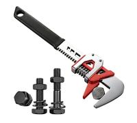 Clé à molette - Outil de clé réglable portable robuste | Large ouverture en forme de pour tuyau, plomberie, écrou, boulon, robinet, douche, outil à main pour garage, atelier et réparation