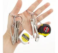 Clé à molette portable mini porte-clés, clé universelle en métal réglable pour hommes, kit d'outils multifonctions avec tournevis et ruban à mesurer, pendentif de sac à dos, cadeau Taille UniqueUnicol