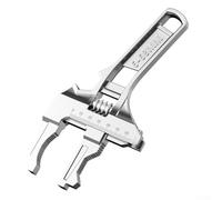 Clé à molette réglable avec ouverture de mâchoire de 6 à 68 mm pour différentes tailles d'écrous et de boulons, construction légère en alliage d'aluminium avec échelle de précision et design de