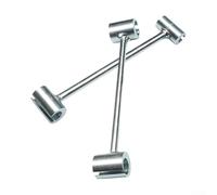 Clé à molette réglable pour charnière de porte de 14-19 mm/23-25 mm, outil de réglage de couture à double tête en acier (19-25 mm)