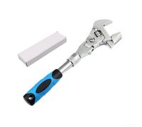 Clé à molette rétractable 5 en 1 avec cliquet télescopique à tête oscillante, clé multifonction pliable de 25,4 cm pour plomberie, CVC et travaux électriques (boîte)