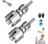 Clé À Pipe 4 En 1, Outil Intégré Pour Filetage Interne Et Externe De Tuyaux, Outil De Taraudage Et De Filetage Pour Tuyaux De 1/2 Po, 3/4 Po Et 1 Po, Compatible Avec Les Perceuses (1/2"+3/4")