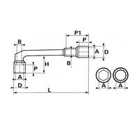 Clé à pipe débouchée - ouverture maximum 27 mm - série 94 SAM OUTILLAGE
