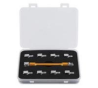 Clé à Rayons de Moto, clé à Rayons de Moto, Jeu de Clés CNC 10 Tailles D'écrous de Rayons Interchangeables avec étui, clé à Rayons de Roue Universelle pour la Plupart des Motos (B (or))