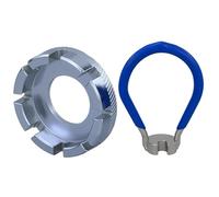 Clé à rayons de vélo, outil de serrage pour rayons de vélo, 6 tailles, calibre 10-15, pour réparation de rayons de vélo, centrage des rayons de vélo, avec 1 clé à rayons bleue
