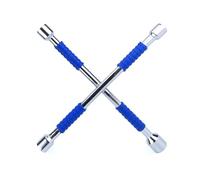 Clé à roue - croix de 350 mm revêtue, idéale pour faciliter le changement de pneus avec durabilité et résistance. *