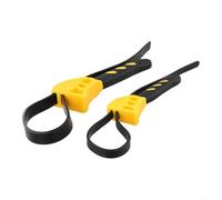 Clé à sangle réglable en caoutchouc pour une utilisation efficace de la plomberie et des opérations de filtrage, poignée ergonomique (jaune et noir)