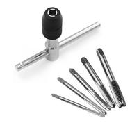 Clé à Taraud Réglable,Tarauds à Main,Cliquet Réglable Clé pour Porte-taraud à Poignée en T,M3 M4 M5 M6 M8,Pour électricien,Ingénieur,Convient aux endroits où l'espace est limité