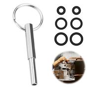 Clé À Tête Ovale Pour Machine À Café Avec 6 Anneaux En Caoutchouc Avec Anneau Porte-Clés,Clé Ovale Pour Les Machines Pour Jura Krups AEG Nespresso,Inoxydable Outils De Réparation De Machine À Café