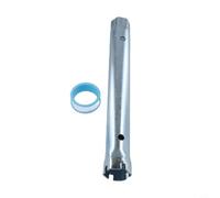 Clé à tuyau à double tête 23-27 mm et 34-40 mm ouille en acier pour installation de vidange de robinet, outil de réparation à cliquet creux compact pour plomberie, argent (24-29 mm)