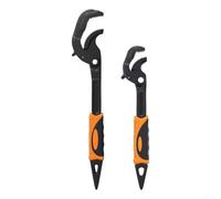 Clé à tuyau autobloquante avec mâchoire large pour une prise en main sûre sur les écrous et les tuyaux, dents antidérapantes pour éviter de glisser, fabriquée en acier au chrome vanadium traité