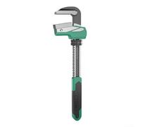 Clé à tuyau, outil de plomberie en acier de type F avec ouverture réglable de 80 mm/130 mm, design multifonction à angle droit pour tuyaux d'eau, vert-noir (80 mm)