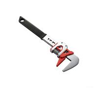 Clé à tuyau réglable robuste de 30,5 cm avec réglage rapide par bouton poussoir et large ouverture jusqu'à 75 mm, fabriquée à partir de fer ductile forgé et d'acier à outils