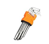 llen llen en forme de L, jeu clés hexagonales, boule plate, têtes étoile Torx, Double extrémité(Ball Head 9pcs L)