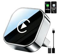 Cle CarPlay sans Fil & Adaptateur Android Auto sans Fil, Plug & Play, Wi-FI 5,8GHz, Mini et Stable Car Play Voiture pour iPhone iOS 10+ / Android 11+ et Plus de 2016 Voitures, Typ-C/USB Accessoire