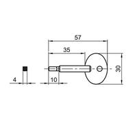 Clé carré mâle Robert 4 mm 644