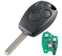 Clé Clio 3 - Clé Compatible Adaptable Vierge 3 Boutons avec telecommande pour Renault Clio 3 / Modus/Kangoo/Master/Trafic - PCF 7947 - ID46 - Lame VA2-3 Boutons