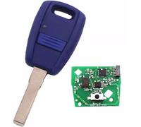 Clé complète avec électronique à Programmer Compatible avec Fiat Idea Punto 2 Doblo Panda Qubo Marea Ducato Seicento Uno Bravo Brava Stilo Palio Albea Lame sans Rainures 434Mhz ID48 Vierge @ProPlip