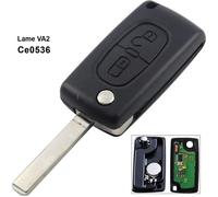 Clé complète avec électronique à Programmer PLIP Citroen C1 C2 C3 C4 C5 Berlingo Picasso Peugeot 207 208 307 308 3008 807 Co 2784