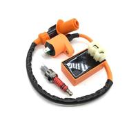 Clé Contacteur D'allumage Bobine D'allumage CDI 6 Broches Haute Performance Pour Scooter Et Pour Gy6 150cc 125cc 50cc, Ensemble De Bougies(A)