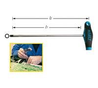 Clé coudée pour vis à 6 pans creux 2.5 mm Hazet 828-2.5 Longueur de la lame: