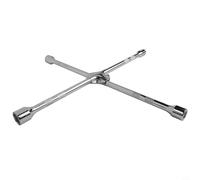 Clé cruciforme à quatre voies robuste de 17 mm, 19 mm, 21 mm, 23 mm pour écrous de roue de véhicule avec poignée longue pour un meilleur effet de levier et une utilisation sûre sur la route (50,8 cm)