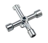 ruciforme galvanisée 6 en 1 5,3 mm 6 mm 8 mm carré 9 mm triangle 7 mm hexagonal 5,7 mm trou rond plusieurs outils clé à valve ergonomique en alliage de zinc