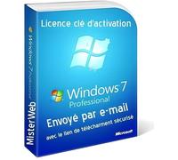 Clé d'activation Licence Windows 7 Professionnel - FR - A Télécharger 32-64Bits Pas CD DVD