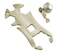 e Bouteille de Gaz en Acier Inoxydable, Clé Multifonctionnelle pour Détendeur Gaz Butane et Propane (13/17/19mm), Accessoire pour Camping, BBQ et Camping-Car avec Décapsuleur
