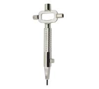 Clé de Chantier, Clé de Construction Universelle, Clés d'architecte, Clé d’Achitecte Clef Carré 6/7 / 8 mm, pour Mesure Ouvrir Porte Fenêtre Armoire, Argent