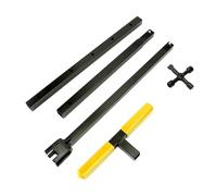 Clé de Compteur d'eau de 37,4 Pouces, Outil d'arrêT 'eau Multifonctionnel avec Poignée T en Acier Pliant, clé Utilitaire à 4 Voies pour l'ouverture et la Fermeture Compteurs ' ou Vannes (YELLOW)