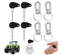 e Contact pour Tracteur et Engins de Chantier, Lot de 3 Clés Universelles avec Anneaux Porte-Clés, Compatible avec Plusieurs Marques de Tracteurs et Véhicules de Construction