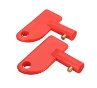 Clé de coupe-batterie, 2 mini clés rouges de rechange Isolateur de déconnexion de batterie coupe-circuit d'alimentation Accessoires d'isolateur de voiture pour voiture marine,bateau,camping-car,ATV