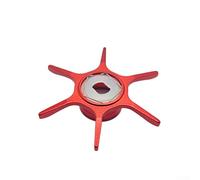 Clé de déchargement de frein en alliage d'aluminium Baitcast avec motif étoile à 6 points - 60 mm de diamètre 6,2 g - Compatible avec Metanium Dc/Antares/pour Curado/pour Scorpion Series (rouge)