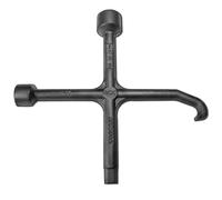 e démontage et e commande pour couvercle de regard carré SW 17/22, galvanisé, couvercle de canal, clé, outil, DIN478, M16-18, M20-23 Flex (Black Ed)