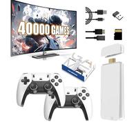 Clé de Jeu M15 - Console de Jeu HD Plug & Play avec mémoire de 64/128 Go, Plus de 30 000/40 000 Jeux, Deux manettes sans Fil - Clé de Jeu M15 pour TV (128g)