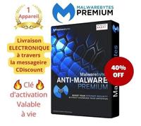 e Licence Malwarebytes Premium - LOGIC LINE - A VIE - 1 Appareil - Windows - Antivirus