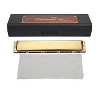 Clé de l'orgue à bouche Harmonica diatonique à 24 trous G avec étui pour étudiants adultes débutants(Golden G Key)