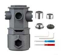Clé de plomberie multifonction, 16 en 1, ensemble d'outils de réparation de robinet de cuisine et de salle de bain, avec noyau de valve de retrait d'aérateur, pour l'entretien de la vanne d'angle de
