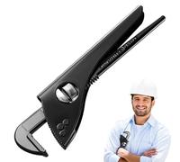 e plomberie - Poignée courte robuste et robuste en acier à haute teneur en carbone e plomberie pour tubes ronds moulés - Pince pour raccords de valve avec plusieurs poignées dentées