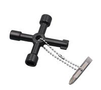 Clé de porte de poche - Clés dynamométriques pour clés d'armoire - Clés dynamométriques avec poignée antidérapante, clé en croix - Clé de porte portable design compact - Valve de compteur d'eau C
