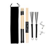 e Réglage pour Batterie W135 Baguette, Kit Compact | Bois et Pochette en Tissu, Usage Simple pour Musiciens Débutants, Cafés et Concerts, Format Léger