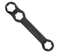 Clé de réparation de moulinet de pêche en alliage d'aluminium léger pour écrou de bobine de 10 mm et 11 mm, adaptée pour la pêche au leurre, la pêche en mer et la pêche à terre (noir)